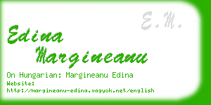 edina margineanu business card